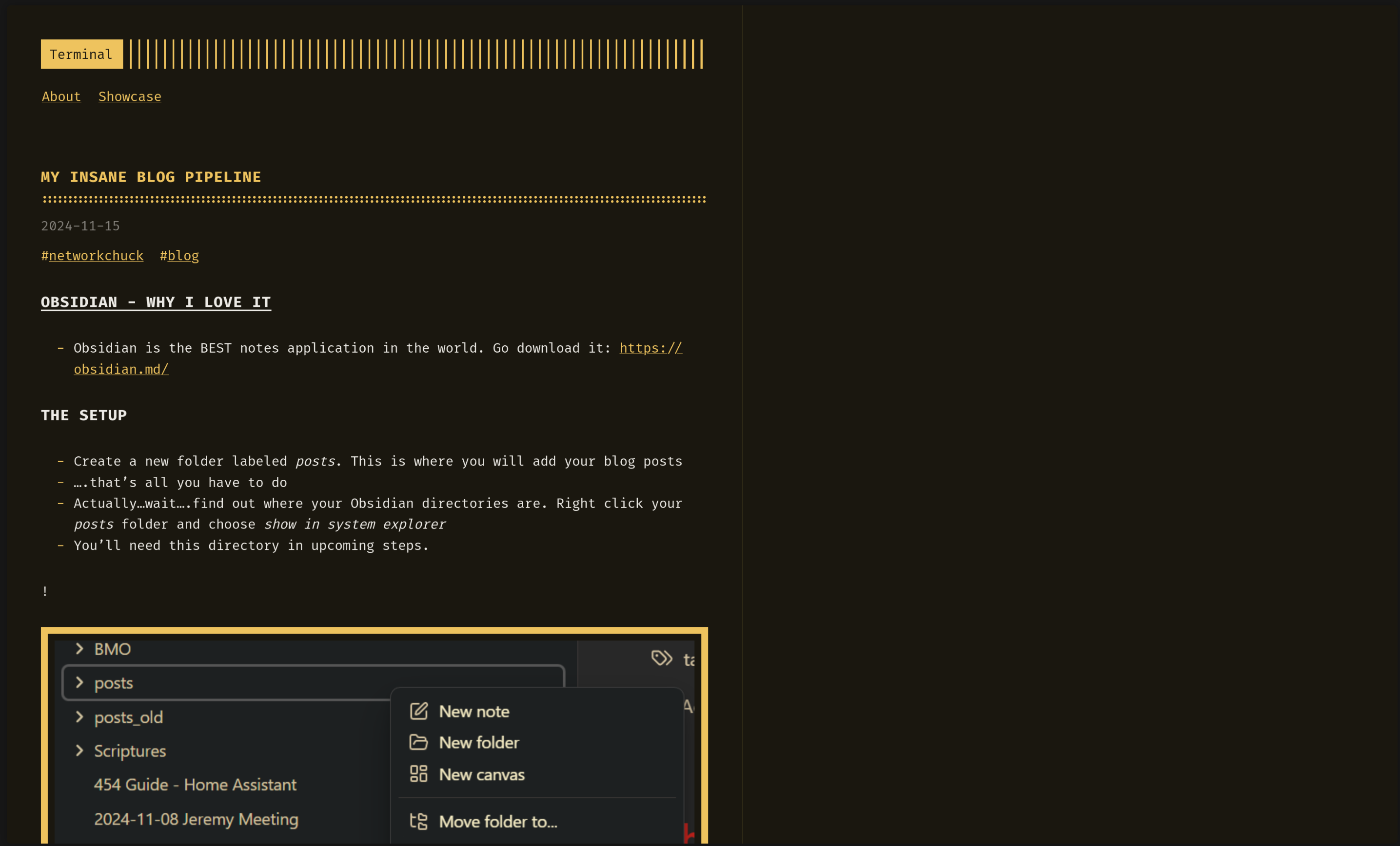 Screenshot of the Blog Platform